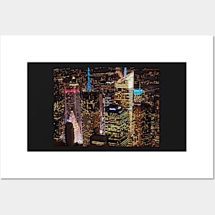 new york at night Posters and Art
